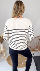 Pull Fin Marinière Femme Love 