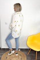 Chemise blanche longue ananas 