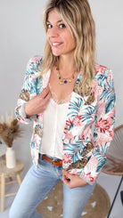 Blazer fleuri tropical Femme