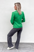 Blazer unis vert femme