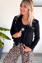 Perfecto en Suédine noir la boutique de lydie