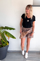 Jupe short léopard