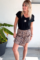 Jupe short léopard