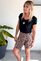 Jupe short léopard