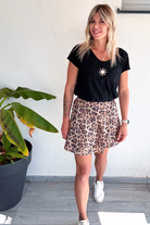 Jupe short léopard