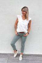 Blouse manche courte Blanc