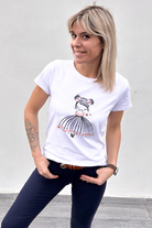 T-shirt blanc, col Rond la boutique de lydie 