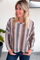 Pull en crochet col rond 