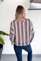Pull en crochet col rond 