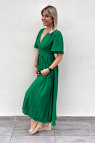 Robe longue verte la boutique de lydie