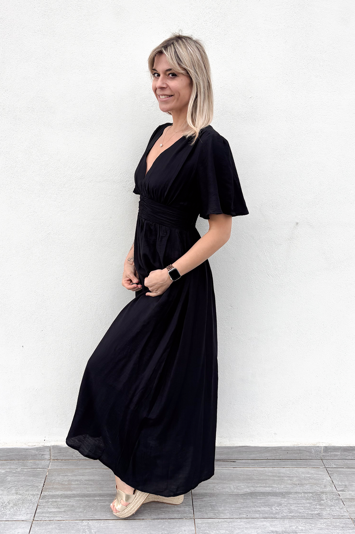 Robe longue noire la boutique de lydie