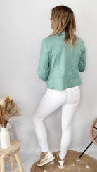 Perfecto en Suédine – Vert d’Eau