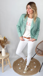 Perfecto en Suédine – Vert d’Eau la boutique de lydie