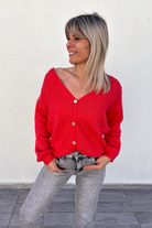 Gilet corail boutonné la boutique de lydie