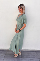 Robe longue vert d'eau la boutique de lydie