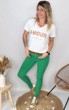 Jean Skinny Vert femme