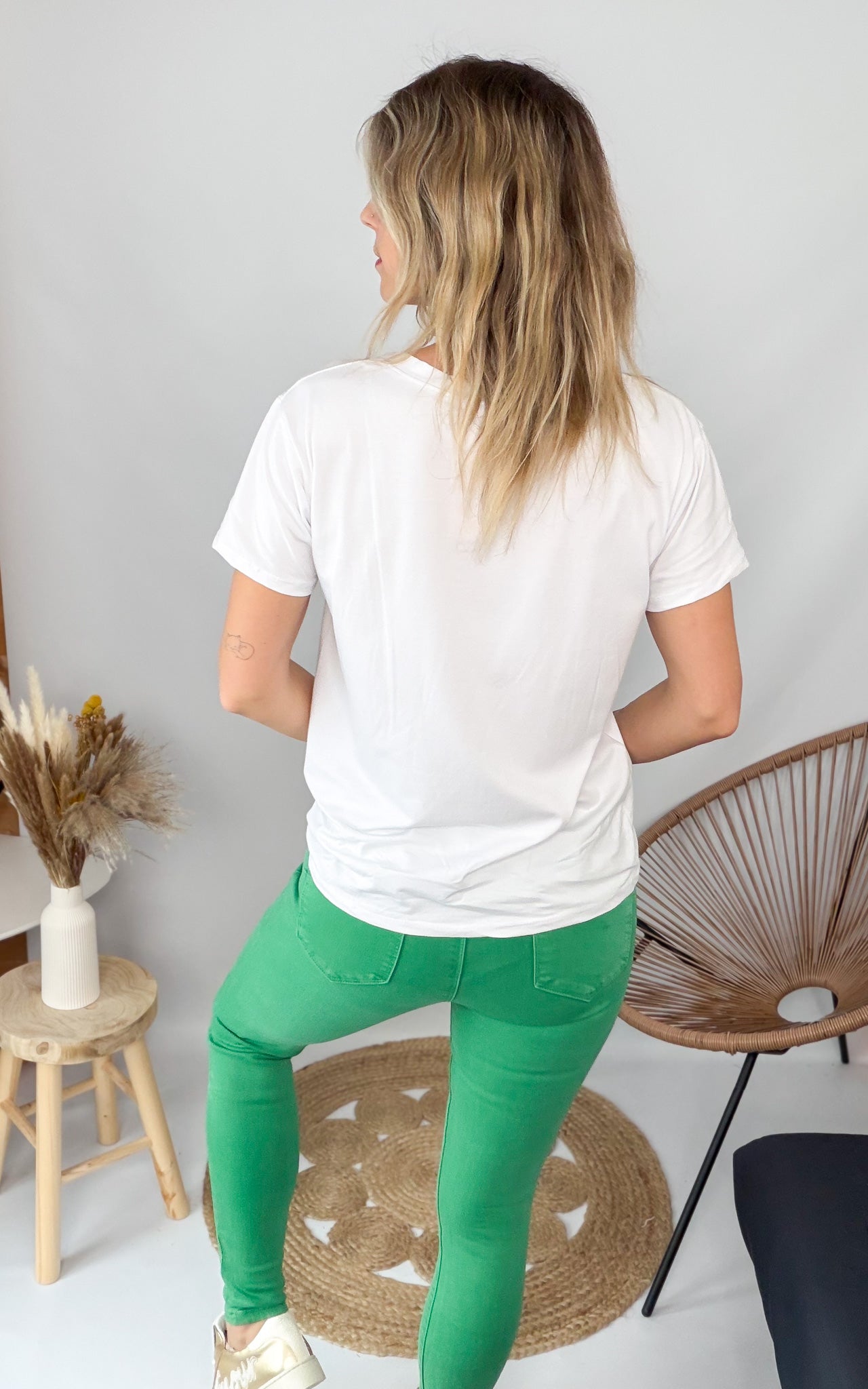 T-shirt blanc Amour Fleuri