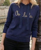 Pull Sweat à Capuche "Oohlala" – Marine