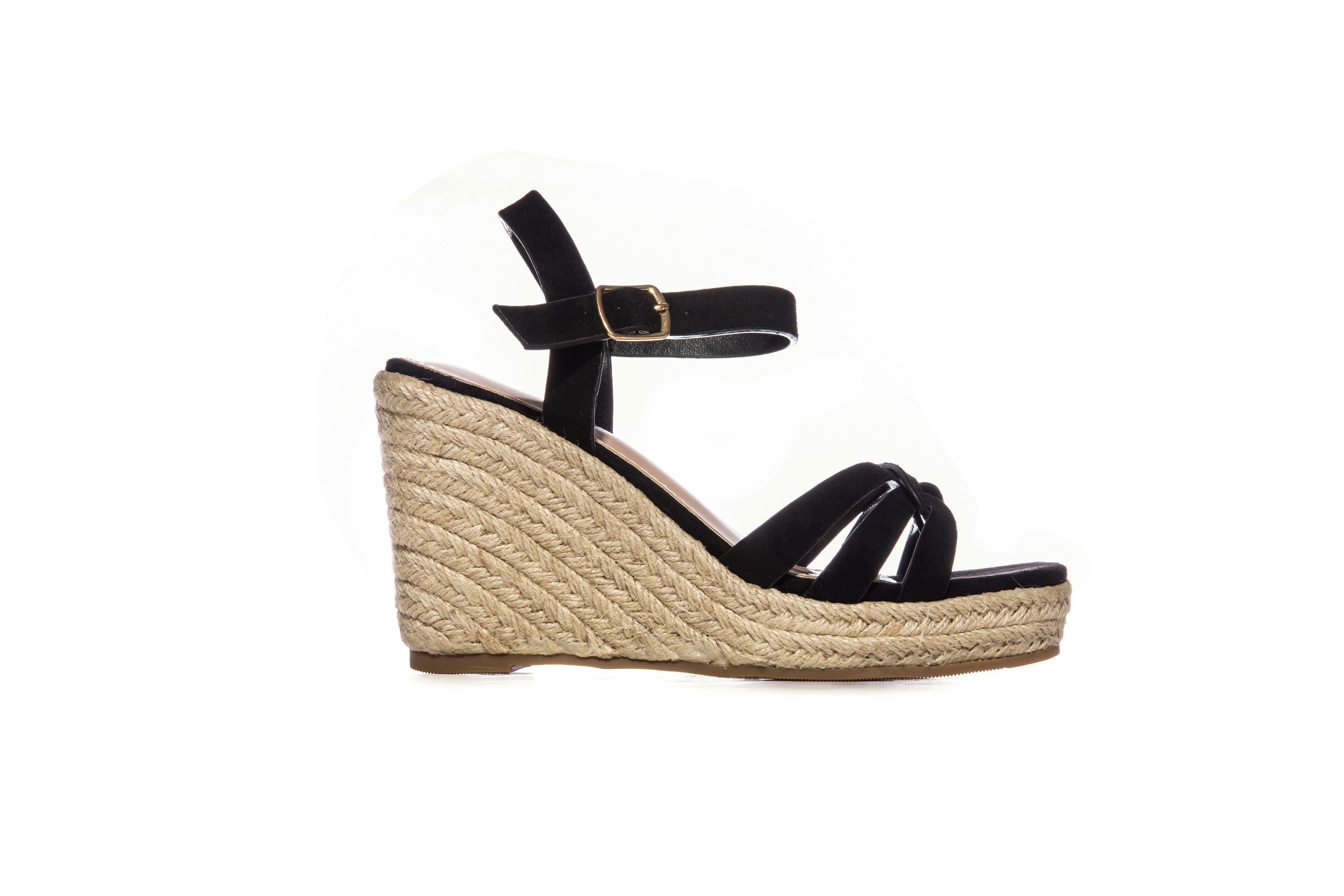 Sandales Compensées  Espadrille Noire