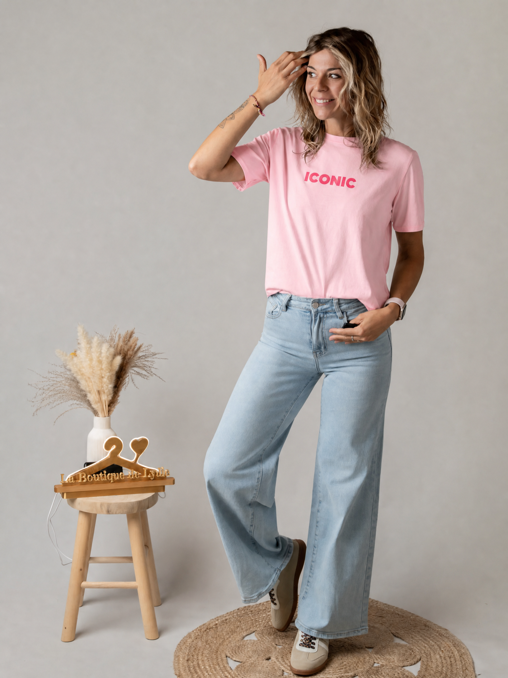 T-shirt rose pastel Iconic 