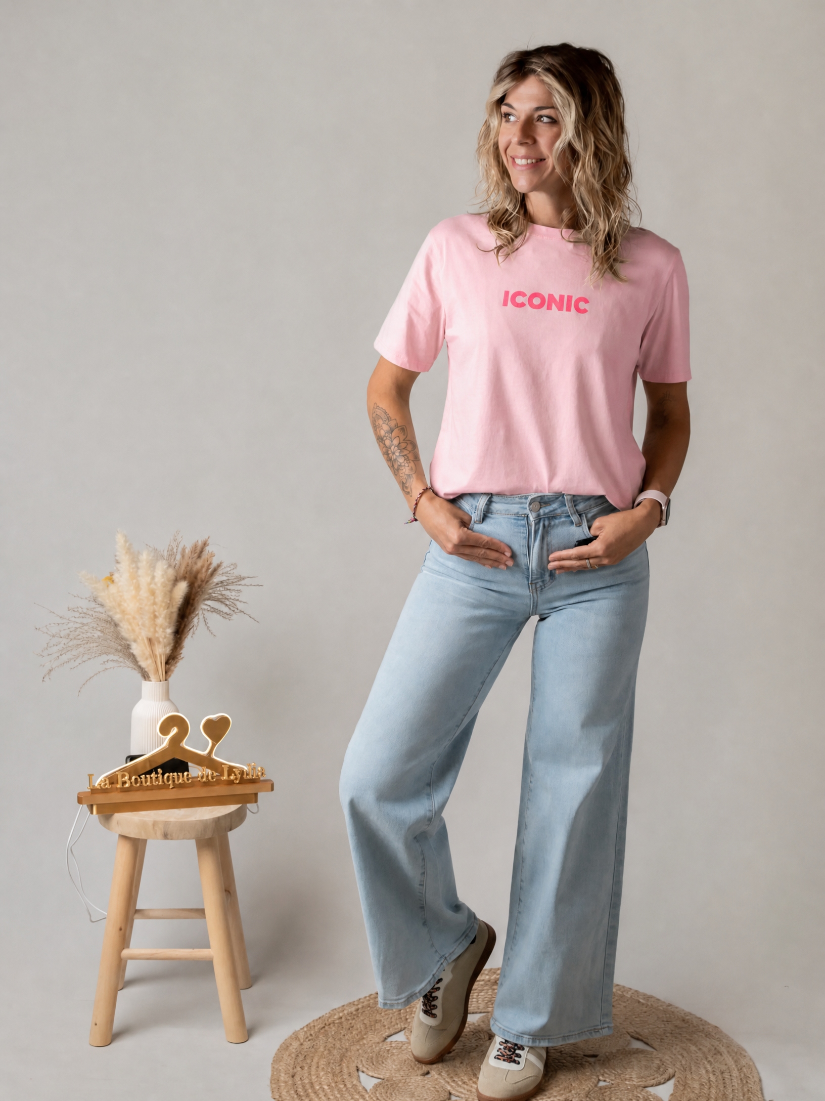T-shirt rose pastel Iconic 