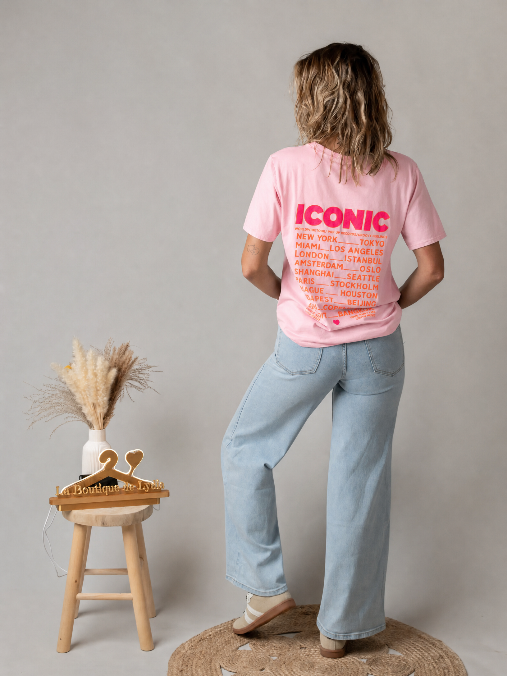 T-shirt rose pastel Iconic la boutique de lydie