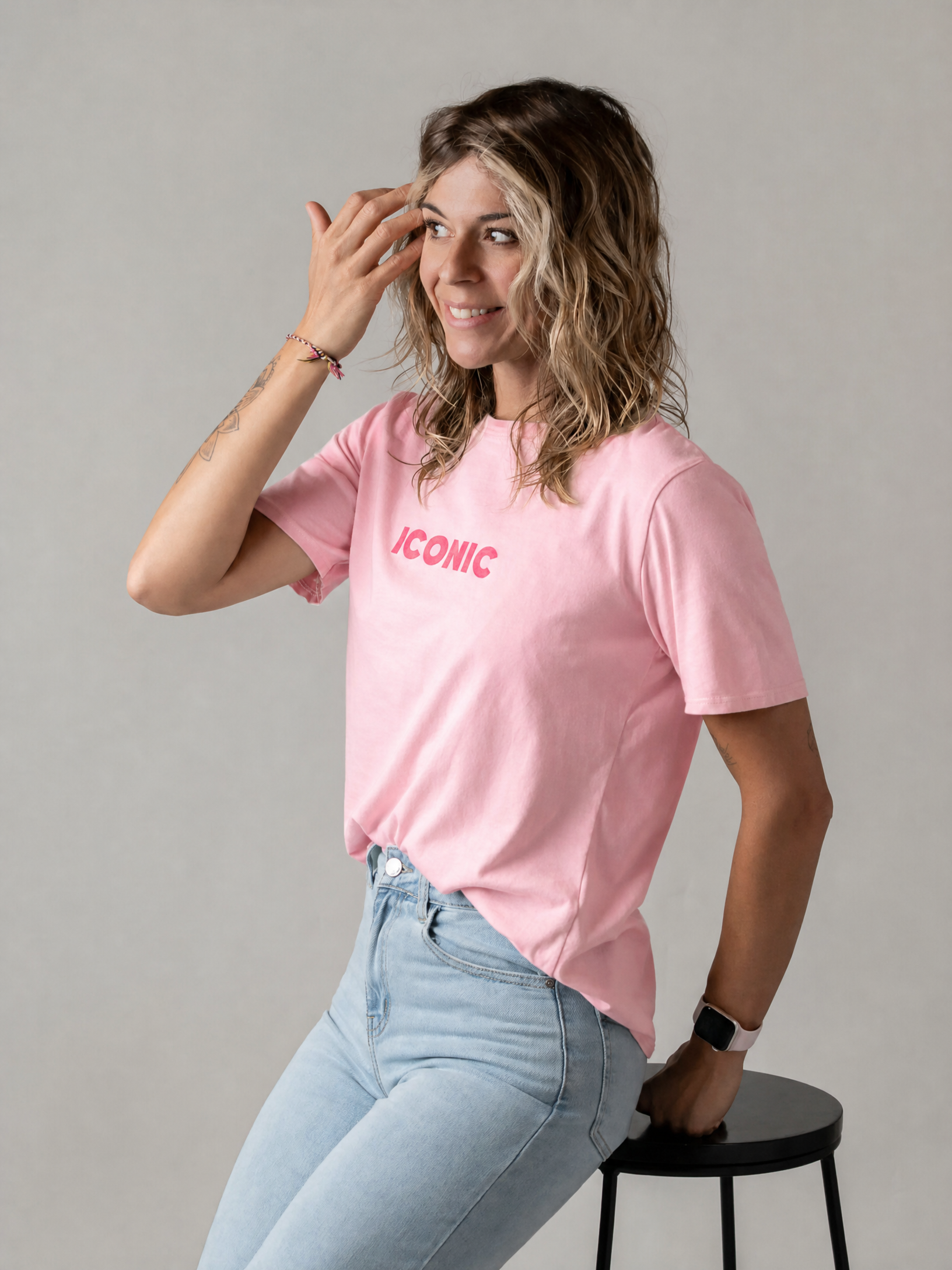 T-shirt rose pastel Iconic 