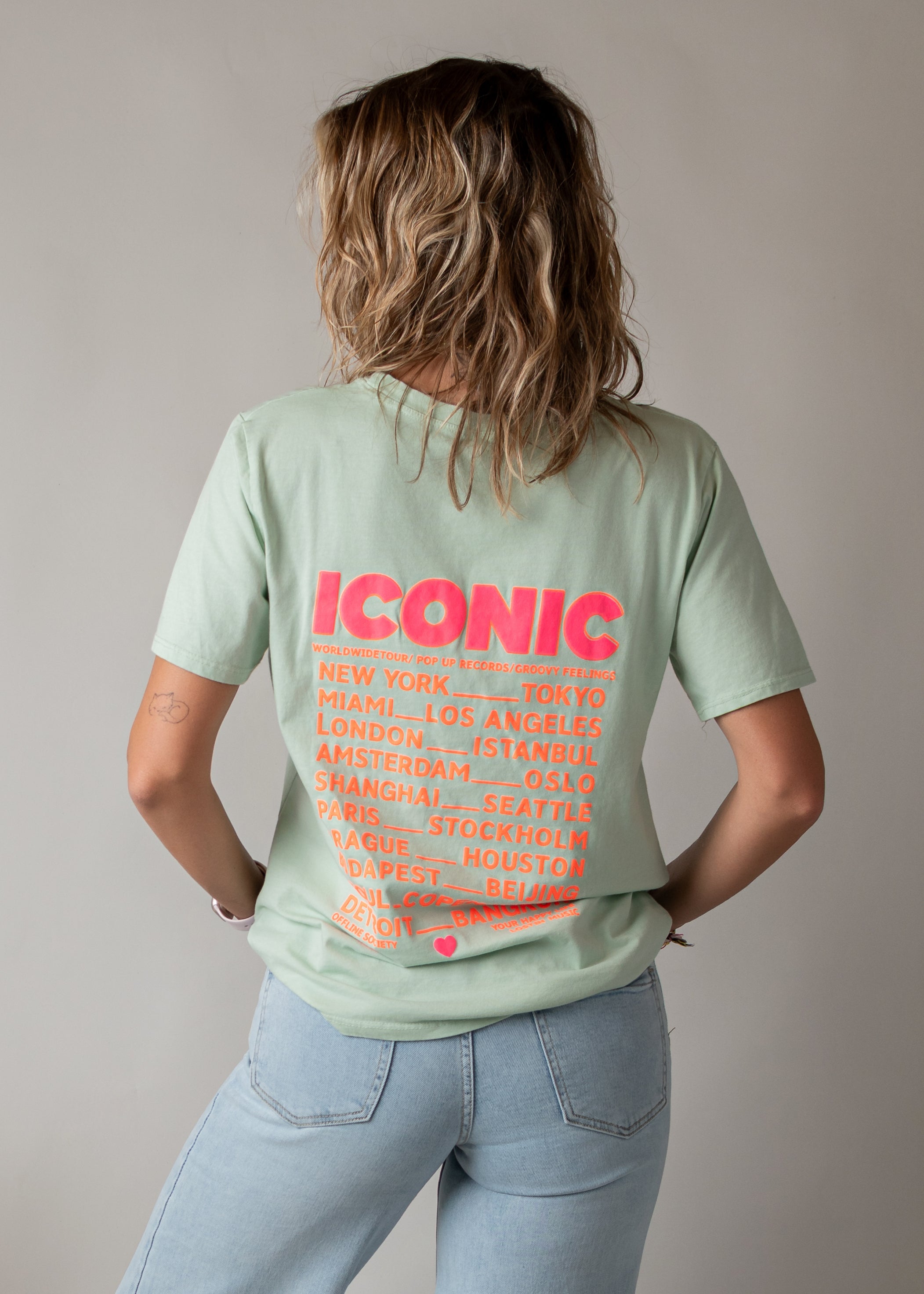 T-shirt vert d'eau Iconic 