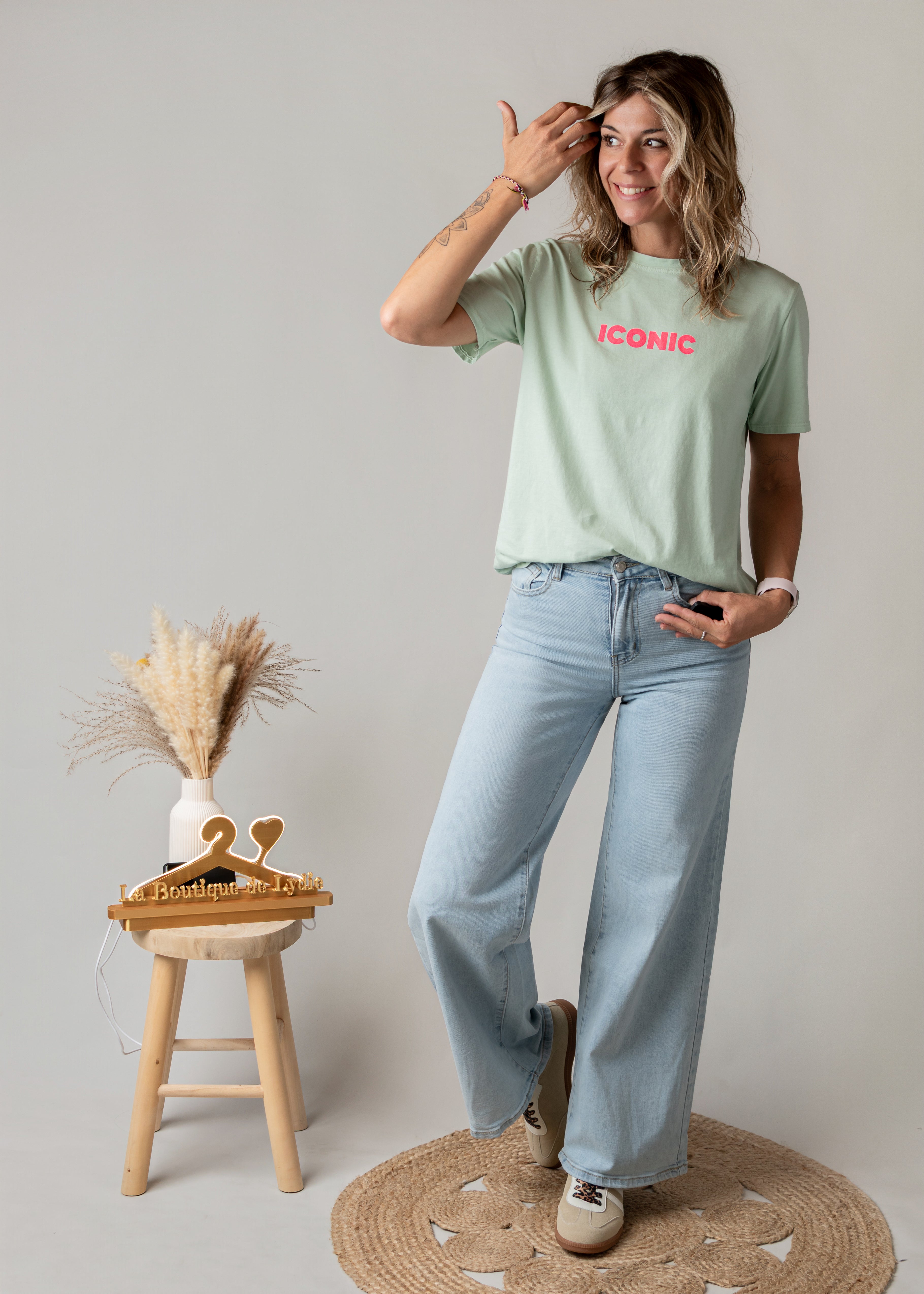 T-shirt vert d'eau Iconic 