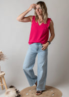 Blouse Fuchsia à Dentelle  la boutique de Lydie