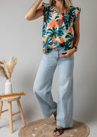Blouse Tropicale – Imprimé Exotique 