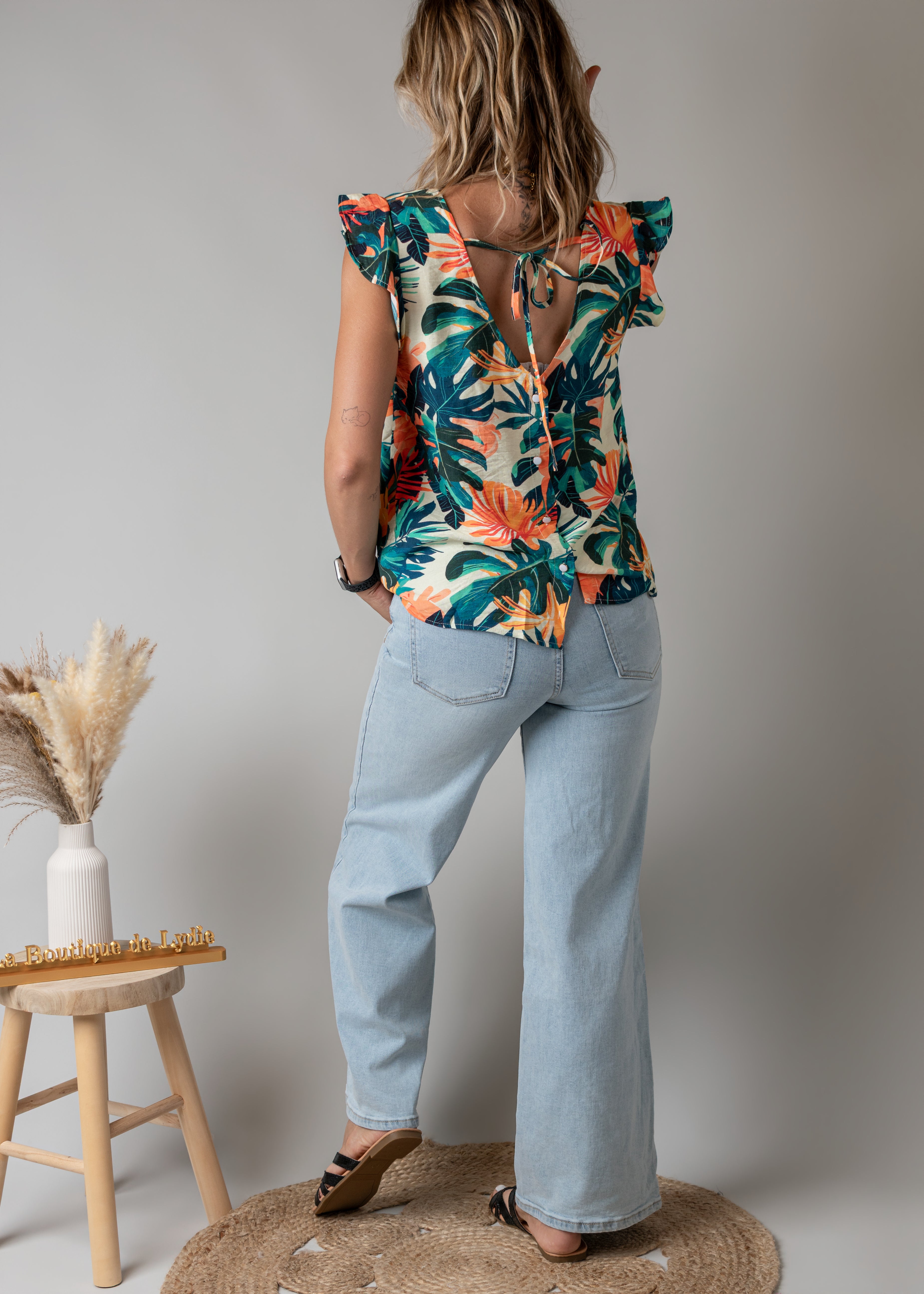 Blouse Tropicale – Imprimé Exotique 
