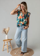 Blouse Tropicale – Imprimé Exotique 