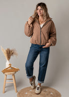 Blouson bombers court oversize Camel