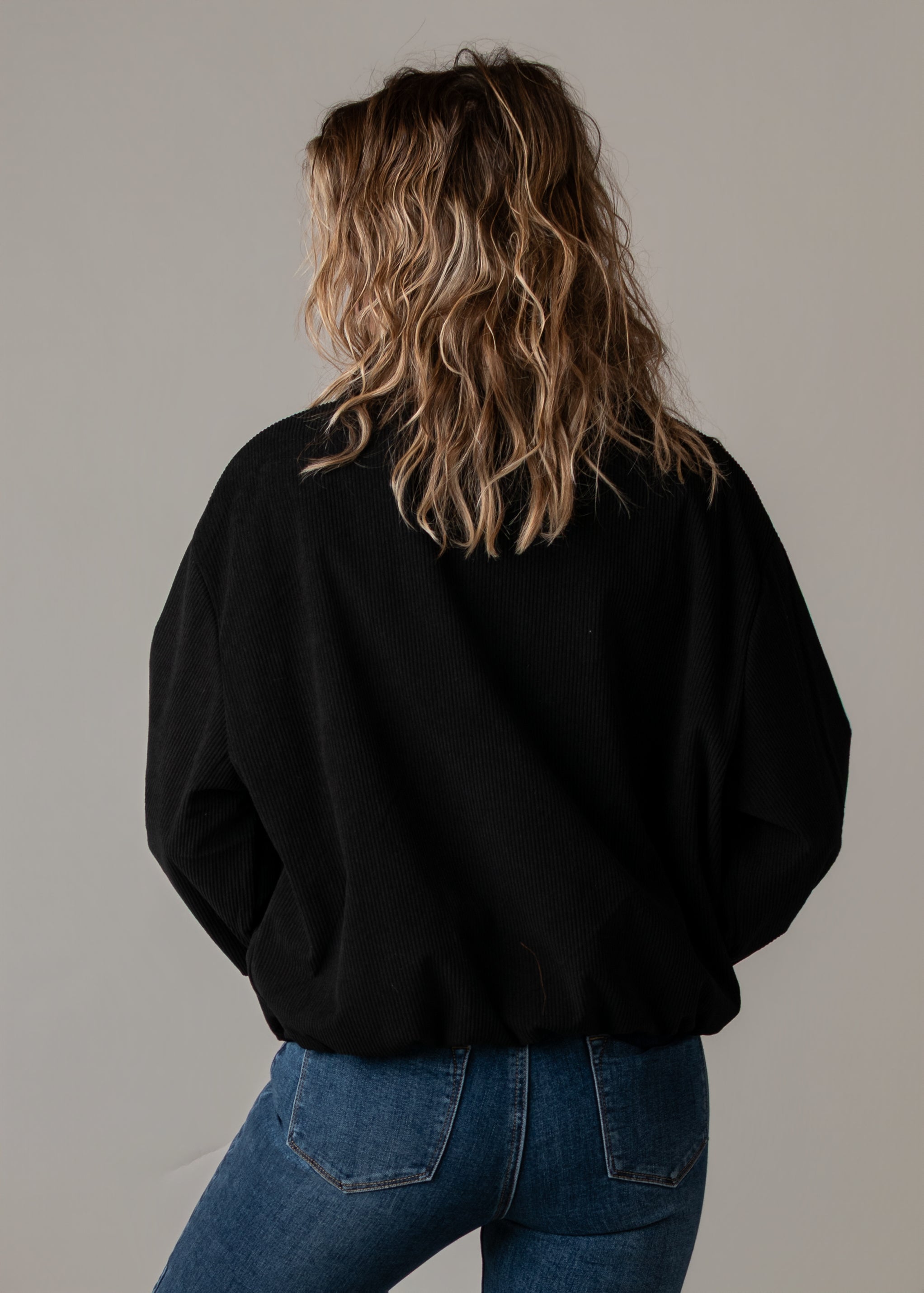 Bombers velours côtelé noir