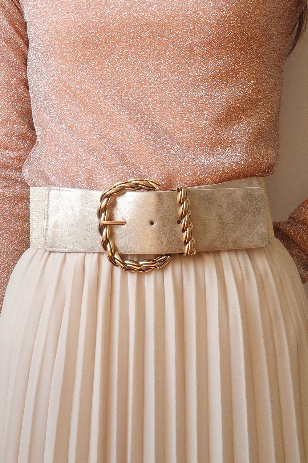 Ceinture Élastique Large Dorée la boutique de lydie