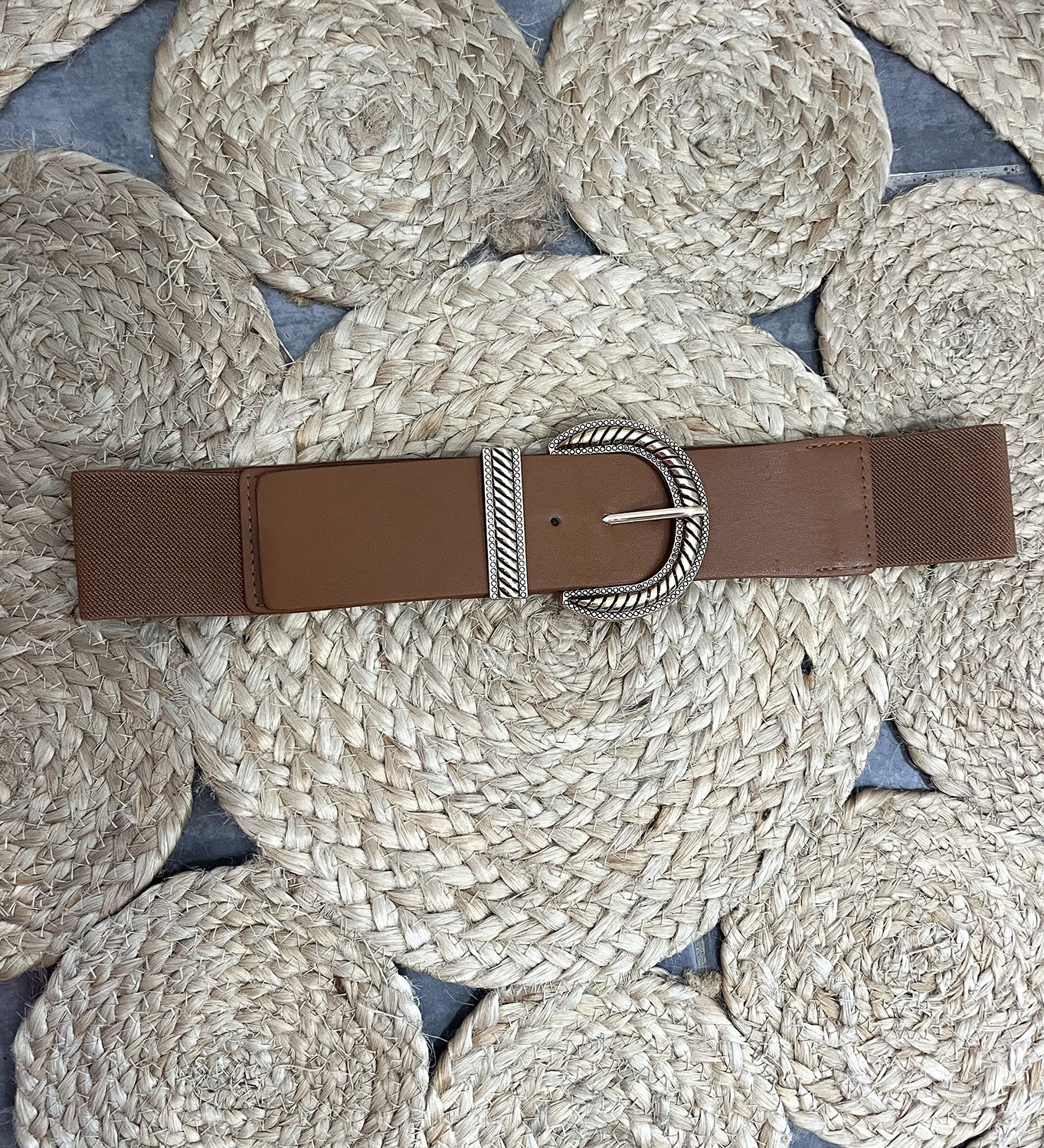 Ceinture élastique Maggie camel - La Boutique de Lydie Taille Unique