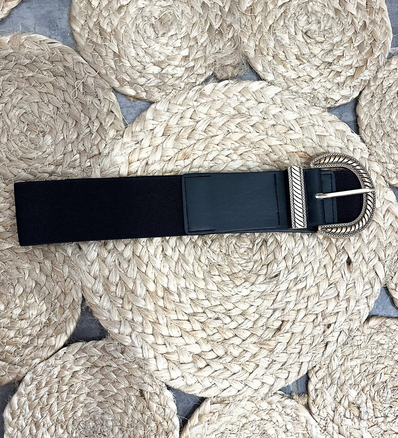 Ceinture élastique Maggie noire - La Boutique de Lydie Taille Unique