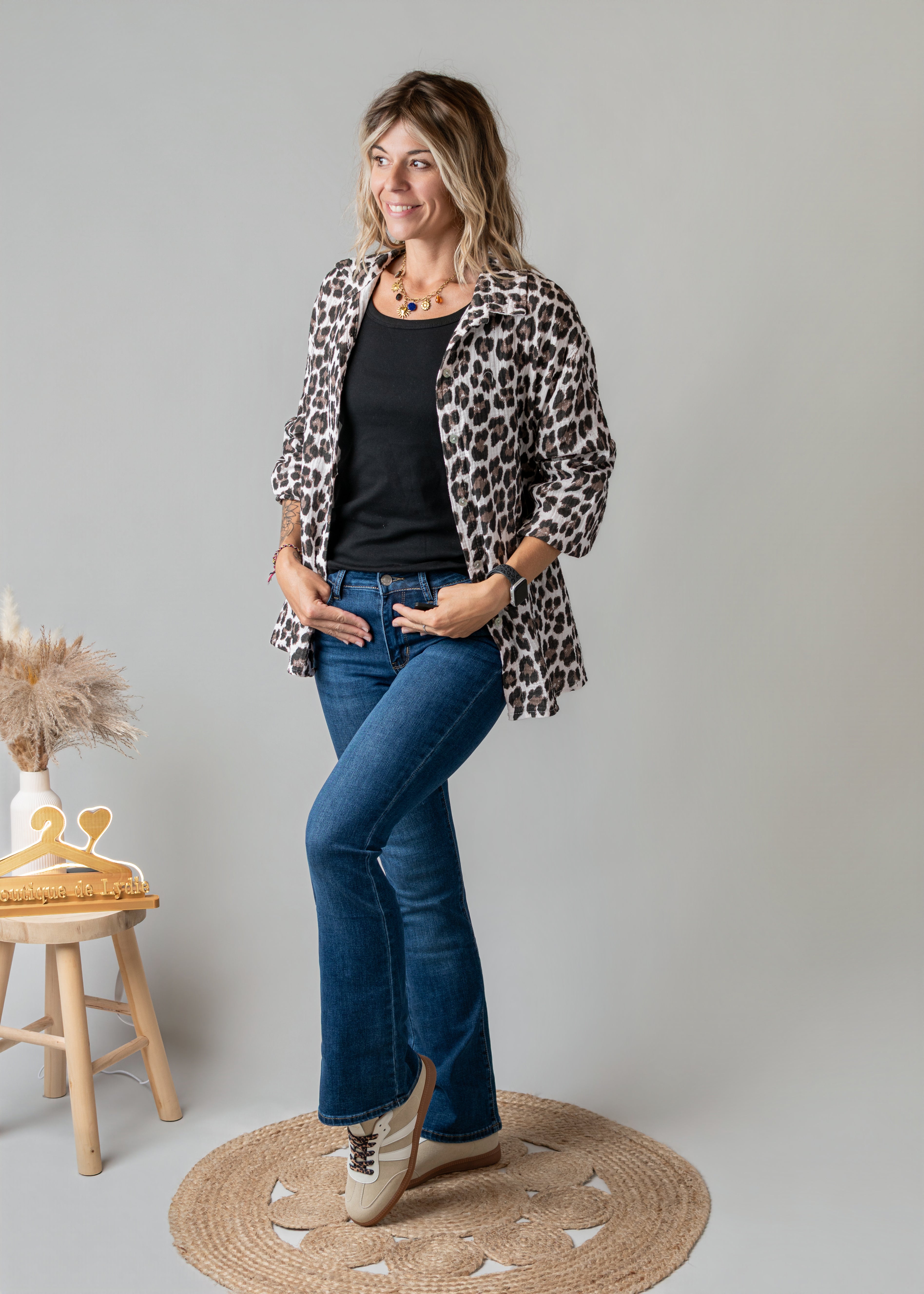 Surchemise léopard en gaze de coton la boutique de lydie