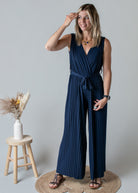 Combinaison Pantalon Plissée Marine