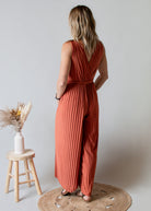 Combinaison Pantalon Plissée Terracotta