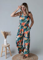 Combinaison pantalon femme à motif tropical la boutique de lydie