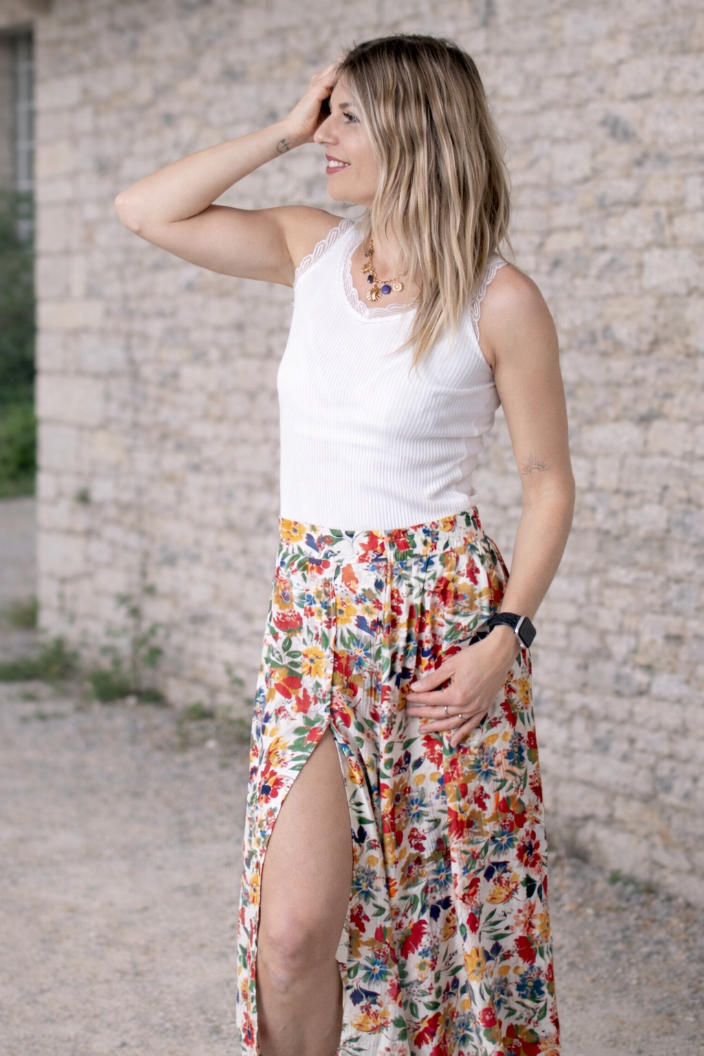 Jupe longue fleuri la boutique de lydie