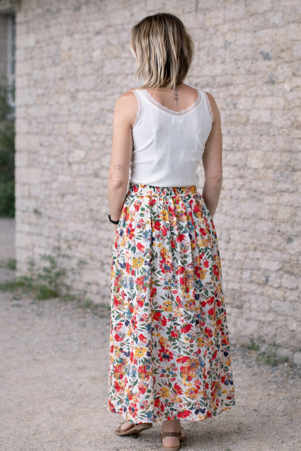 Jupe longue fleuri la boutique de lydie