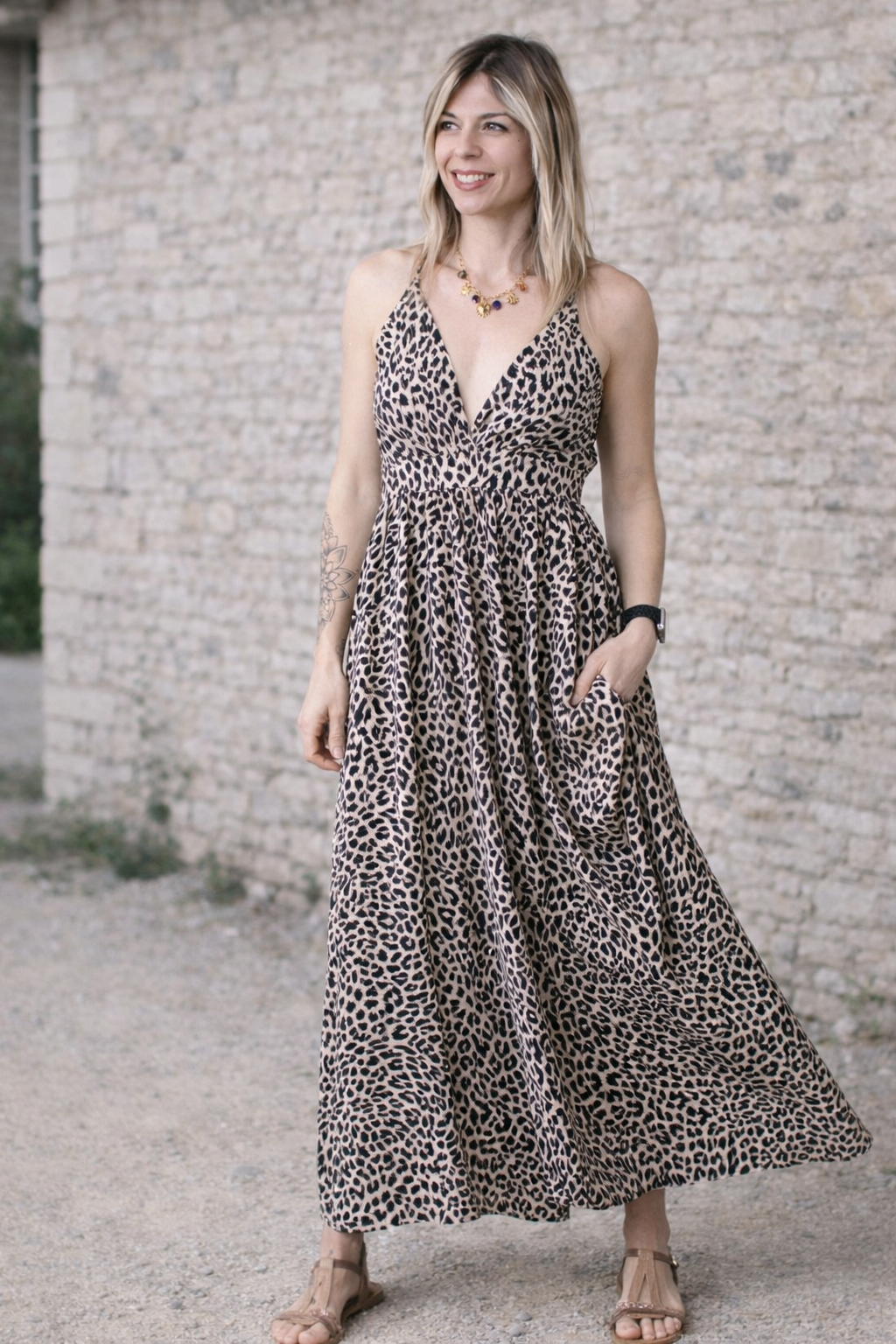 Robe longue Léopard 