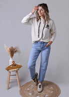 Jean barrel fit bleu clair délavé 