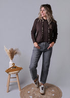 Jean barrel fit gris délavé