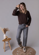 Jean barrel fit gris clair délavé la Boutique de Lydie