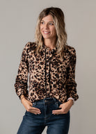 Blouse fluide léopard détails ajourés  la Boutique de Lydie