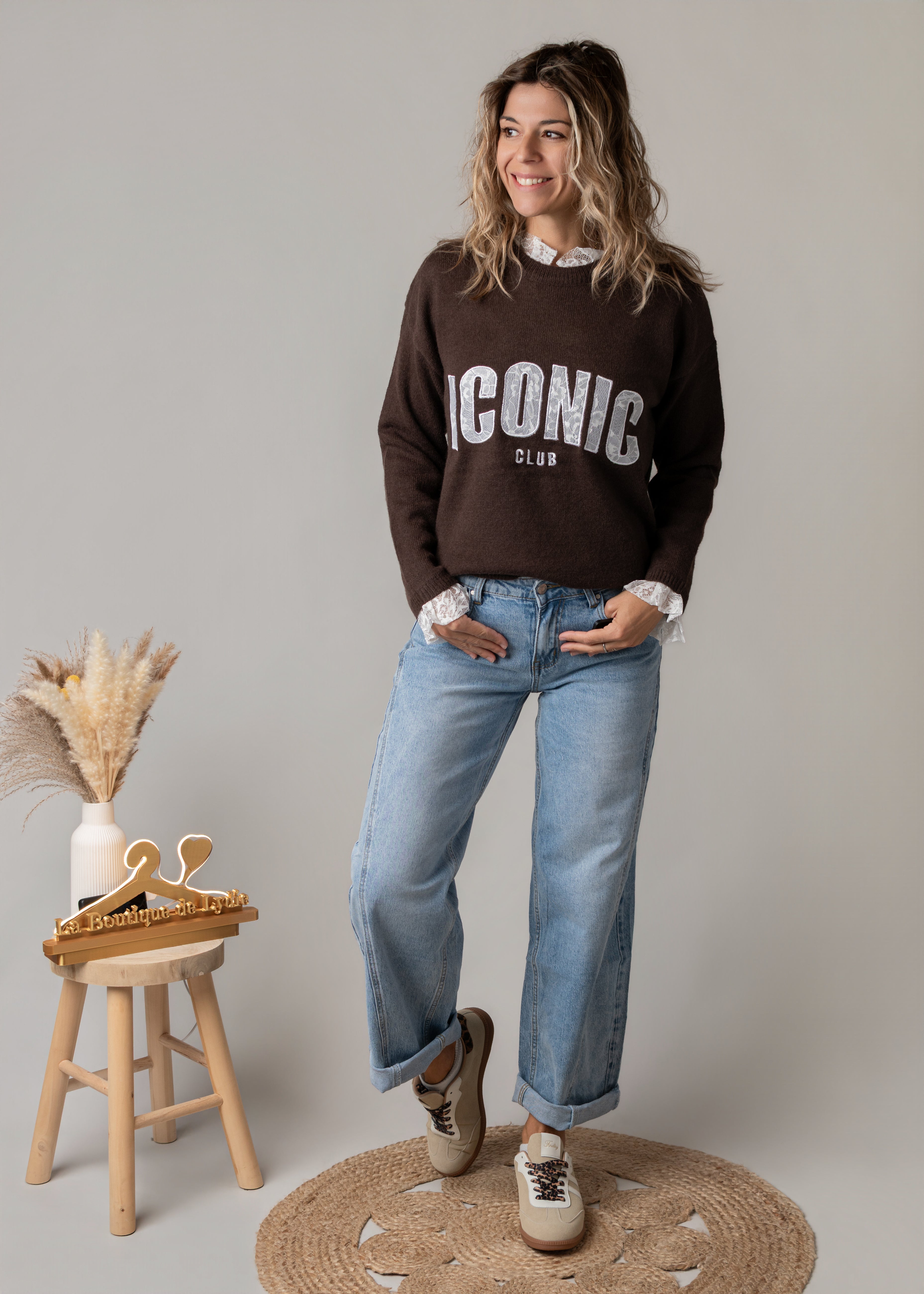 Jean barrel bleu clair femme la boutique de lydie